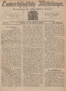 Landwirthschaftliche Mittheilungen, Nr 8, 22. Februar, 6 Jahrgang