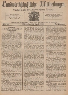 Landwirthschaftliche Mittheilungen, Nr 16, 25. April, 6 Jahrgang
