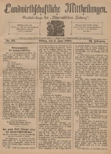Landwirthschaftliche Mittheilungen, Nr 22, 6. Juni, 6 Jahrgang