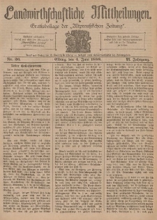 Landwirthschaftliche Mittheilungen, Nr 26, 4. Juni, 6 Jahrgang