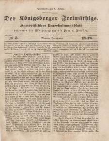 Der Königsberger Freimüthige, Nr. 3 Sonnabend, 8 Januar 1848