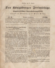 Der Königsberger Freimüthige, Nr. 4 Dienstag, 11 Januar 1848