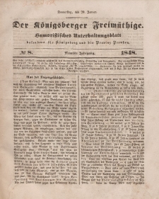 Der Königsberger Freimüthige, Nr. 8 Donnerstag, 20 Januar 1848