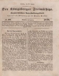 Der Königsberger Freimüthige, Nr. 10 Dienstag, 25 Januar 1848