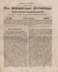 Der Königsberger Freimüthige, Nr. 24 Sonnabend, 26 Februar 1848