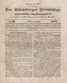 Der Königsberger Freimüthige, Nr. 26 Donnerstag, 2 März 1848