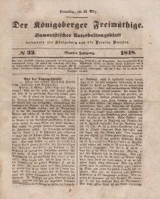 Der Königsberger Freimüthige, Nr. 32 Donnerstag, 16 März 1848