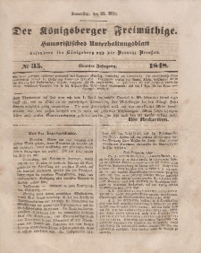 Der Königsberger Freimüthige, Nr. 35 Donnerstag, 23 März 1848
