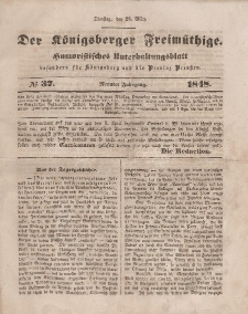 Der Königsberger Freimüthige, Nr. 37 Dienstag, 28 März 1848