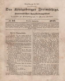 Der Königsberger Freimüthige, Nr. 44 Donnerstag, 13 April 1848