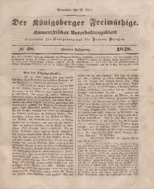 Der Königsberger Freimüthige, Nr. 48 Sonnabend, 22 April 1848