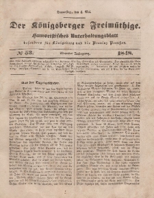 Der Königsberger Freimüthige, Nr. 53 Donnerstag, 4 Mai 1848