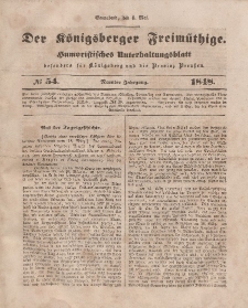 Der Königsberger Freimüthige, Nr. 54 Sonnabend, 6 Mai 1848