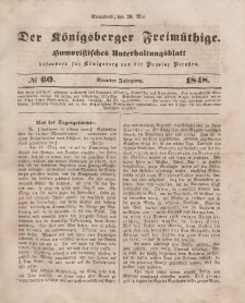 Der Königsberger Freimüthige, Nr. 60 Sonnabend, 20 Mai 1848