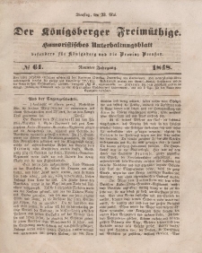 Der Königsberger Freimüthige, Nr. 61 Dienstag, 23 Mai 1848