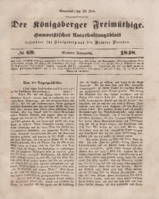 Der Königsberger Freimüthige, Nr. 69 Sonnabend, 10 Juni 1848
