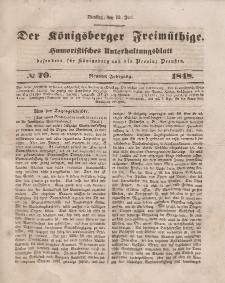 Der Königsberger Freimüthige, Nr. 70 Dienstag, 13 Juni 1848