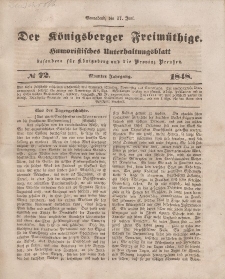 Der Königsberger Freimüthige, Nr. 72 Sonnabend, 17 Juni 1848