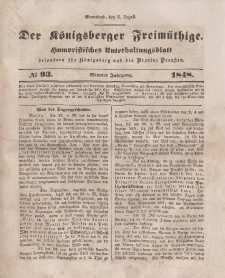 Der Königsberger Freimüthige, Nr. 93 Sonnabend, 5 August 1848