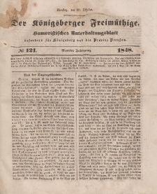 Der Königsberger Freimüthige, Nr. 121 Dienstag, 10 Oktober 1848