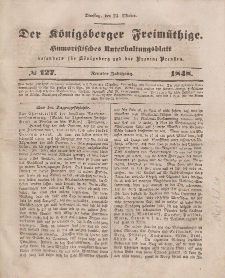 Der Königsberger Freimüthige, Nr. 127 Dienstag, 24 Oktober 1848