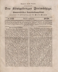 Der Königsberger Freimüthige, Nr. 141 Sonnabend, 25 November 1848