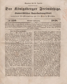 Der Königsberger Freimüthige, Nr. 150 Sonnabend, 16 Dezember 1848