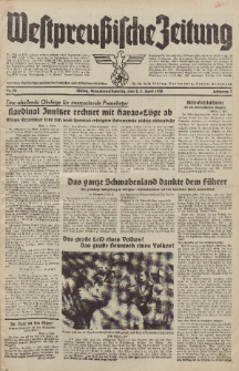 Westpreussische Zeitung, Nr. 78 Sonnabend/Sonntag 2/3 April 1938, 7. Jahrgang