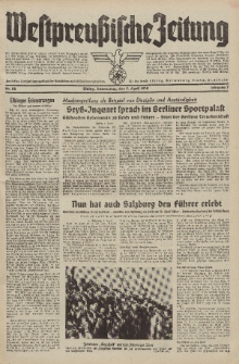 Westpreussische Zeitung, Nr. 82 Donnerstag 7 April 1938, 7. Jahrgang