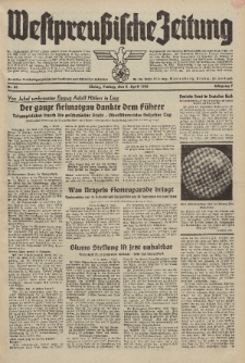 Westpreussische Zeitung, Nr. 83 Freitag 8 April 1938, 7. Jahrgang