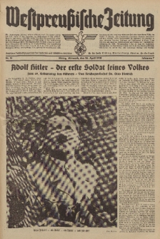 Westpreussische Zeitung, Nr. 91 Mittwoch 20 April 1938, 7. Jahrgang