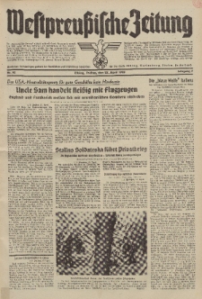 Westpreussische Zeitung, Nr. 93 Freitag 22 April 1938, 7. Jahrgang