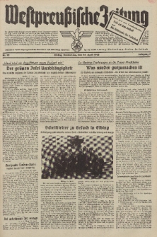 Westpreussische Zeitung, Nr. 98 Donnerstag 28 April 1938, 7. Jahrgang