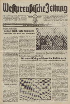 Westpreussische Zeitung, Nr. 112 Sonnabend/Sonntag 14/15 Mai 1938, 7. Jahrgang