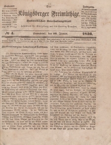 Der Königsberger Freimüthige, Nr. 4 Sonnabend, 10 Januar 1846