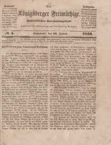 Der Königsberger Freimüthige, Nr. 4 Sonnabend, 10 Januar 1846