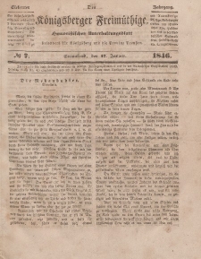 Der Königsberger Freimüthige, Nr. 7 Sonnabend, 17 Januar 1846