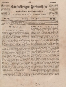 Der Königsberger Freimüthige, Nr. 11 Dienstag, 27 Januar 1846