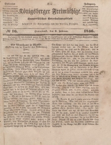 Der Königsberger Freimüthige, Nr. 16 Sonnabend, 7 Februar 1846