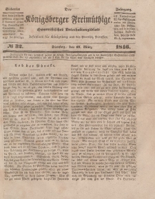 Der Königsberger Freimüthige, Nr. 32 Dienstag, 17 März 1846
