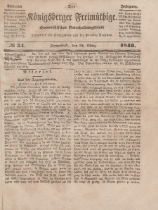 Der Königsberger Freimüthige, Nr. 34 Sonnabend, 21 März 1846