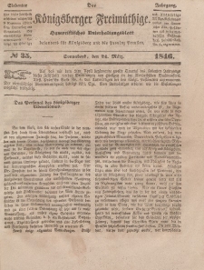 Der Königsberger Freimüthige, Nr. 35 Dienstag, 24 März 1846