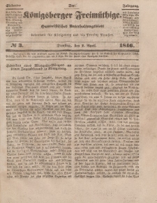 Der Königsberger Freimüthige, Nr. 3 Dienstag, 7 April 1846