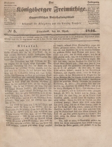 Der Königsberger Freimüthige, Nr. 5 Sonnabend, 11 April 1846