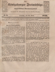 Der Königsberger Freimüthige, Nr. 9 Dienstag, 21 April 1846