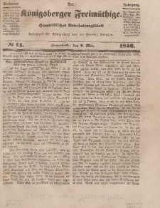 Der Königsberger Freimüthige, Nr. 14 Sonnabend, 2 Mai 1846