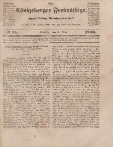 Der Königsberger Freimüthige, Nr. 15 Dienstag, 5 Mai 1846