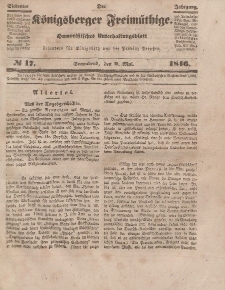 Der Königsberger Freimüthige, Nr. 17 Sonnabend, 9 Mai 1846