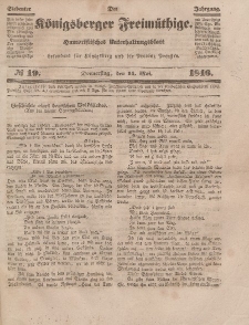 Der Königsberger Freimüthige, Nr. 19 Donnerstag, 14 Mai 1846