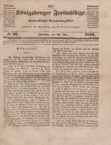 Der Königsberger Freimüthige, Nr. 23 Dienstag, 26 Mai 1846